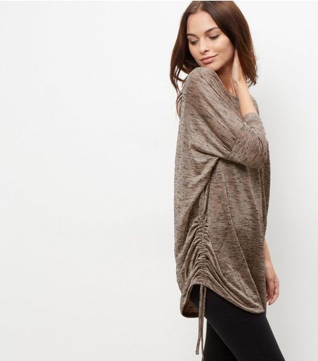 Shell Pink Ruched Side Top | New Look