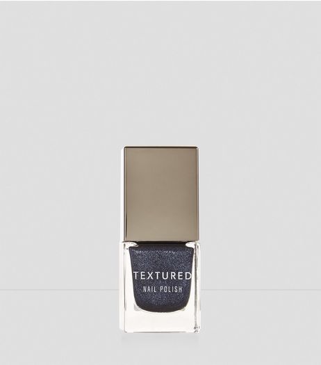 Midnight Blue Textured Nail Polish | New Look