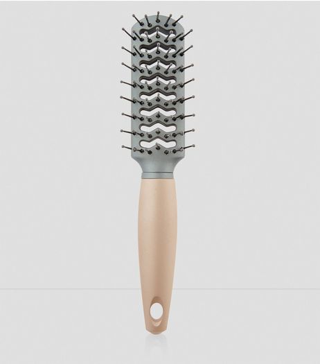 Rose Gold Mini Vent Hair Brush | New Look
