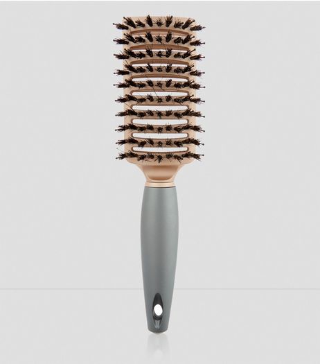 Rose Gold Gloss Vent Hair Brush | New Look