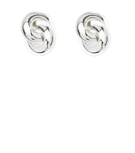 Silver Oversized Stud Earrings | New Look