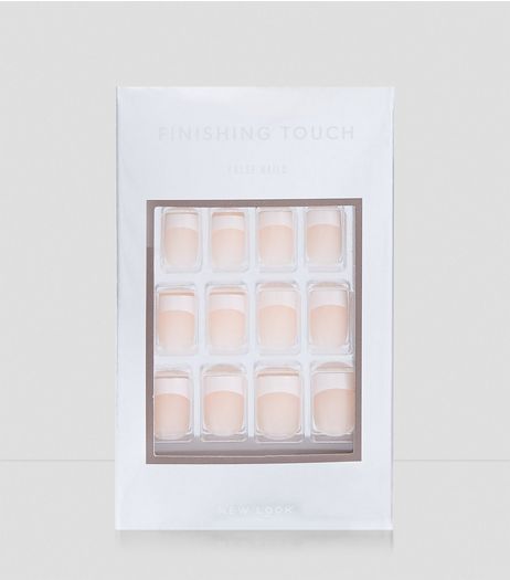 French Manicure Square Shape False Nails | New Look