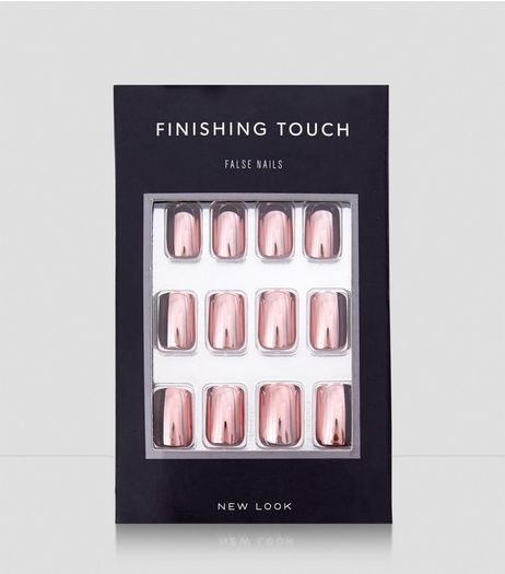 Rose Gold Metallic False Nails | New Look
