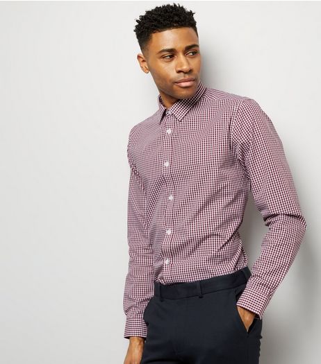 Red Gingham Long Sleeve Shirt | New Look