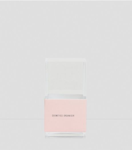 Transparent Cosmetics Organiser Pot | New Look