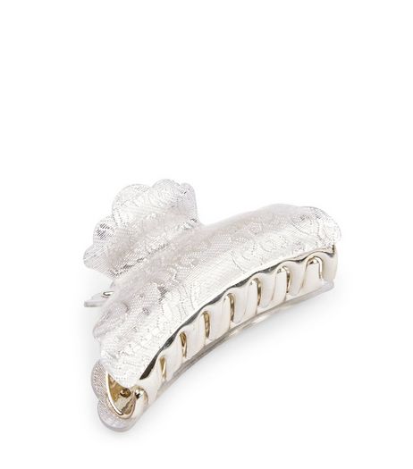 Silver Metallic Bulldog Hair Clip | New Look