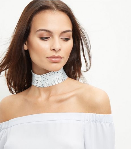 Silver Cut Out Choker | New Look