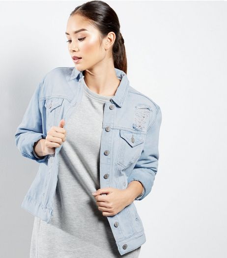 Light Blue Double Pocket Denim Jacket | New Look