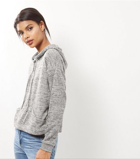 Grey Marl Brushed Hoodie | New Look
