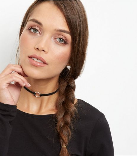 Silver Open Circle Metal Choker | New Look