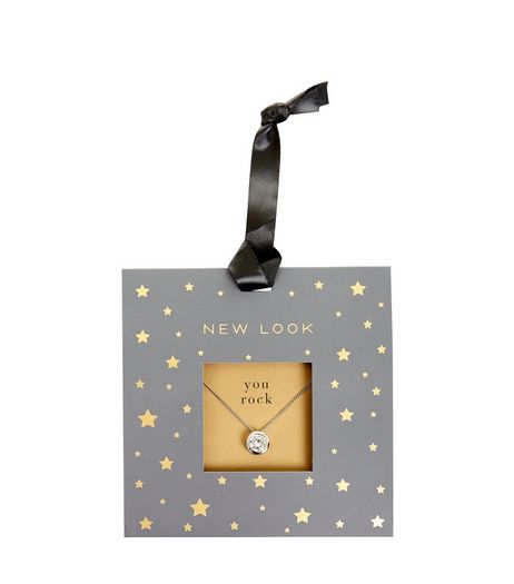 Silver Diamanté Pendant Necklace | New Look