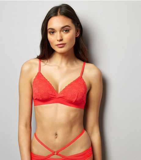 Red Lace Bralet | New Look
