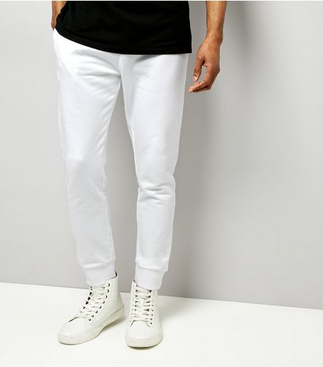 White Basic Joggers | New Look