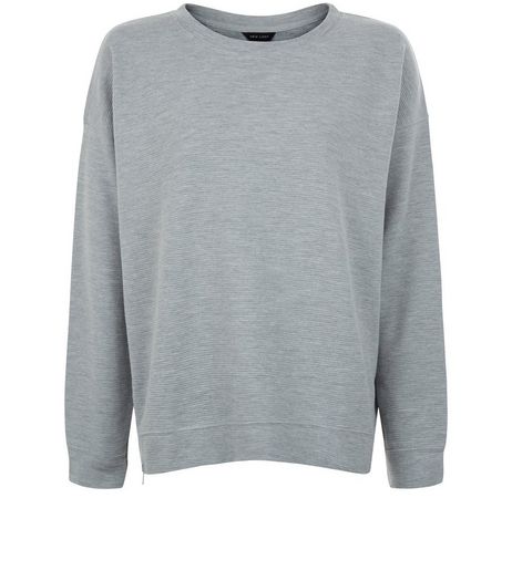 Grey Ribbed Sweater | New Look