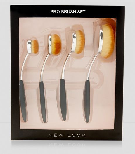 4 Pack Oval Brush Set | New Look