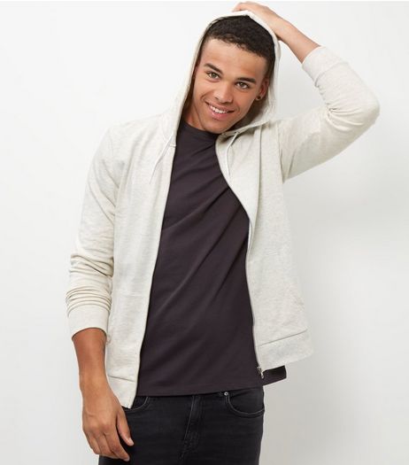 Cream Zip Front Hoodie | New Look