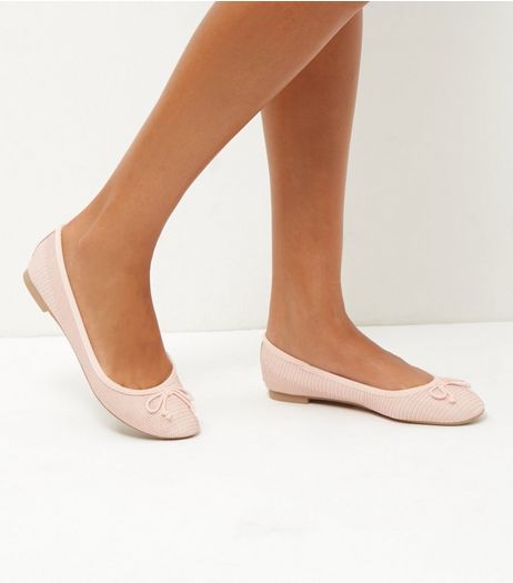 Pink Snake Skin Ballet Pump | New Look