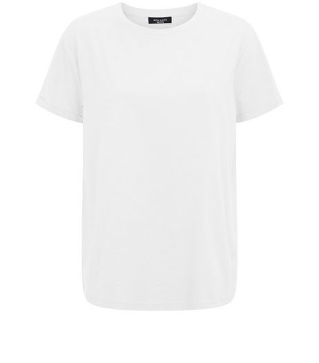 Petite White Boyfriend Cotton T-Shirt | New Look