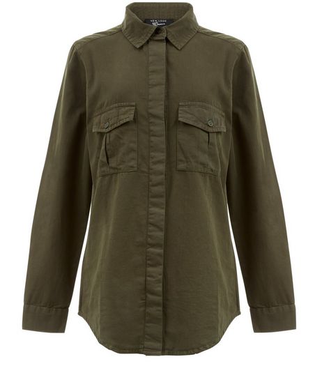 Teens Khaki Slogan Print Shirt | New Look