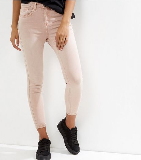Petite Shell Pink Skinny Jeans | New Look