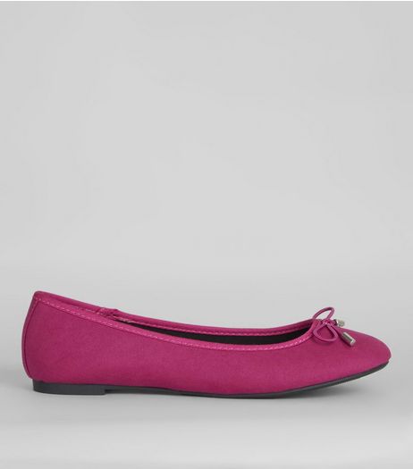 Bright Pink Ballet Pumps | New Look