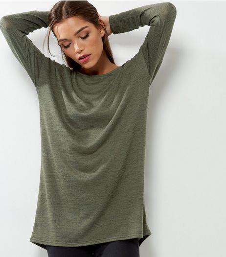 Khaki Bar Back Tunic | New Look