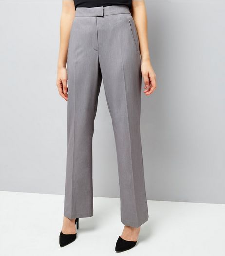 Grey Bootcut Trousers | New Look