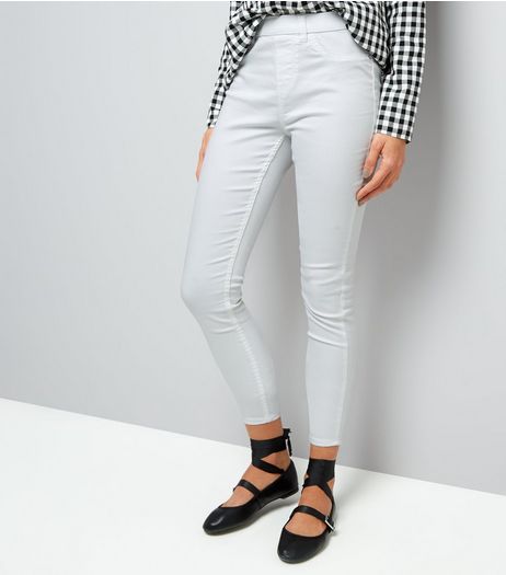 White High Waist Emilee Jeggings | New Look