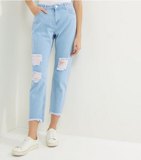 Noisy May Blue Ripped Jeans | New Look