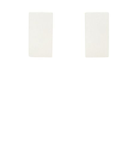 White Matte Rectangle Stud Earrings | New Look