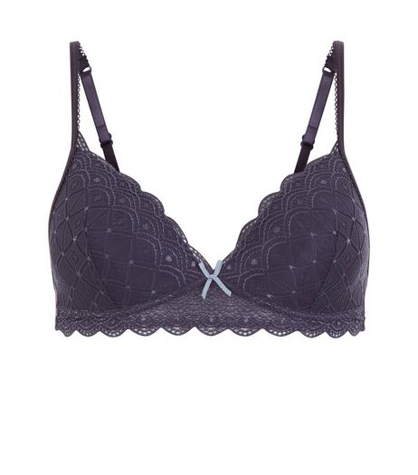 Teens Dark Grey Lace Bralet | New Look