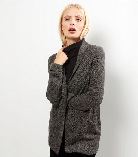 Grey Flecked Jersey Blazer | New Look