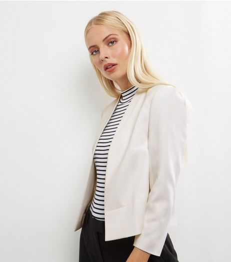 White Cropped Jacket | New Look