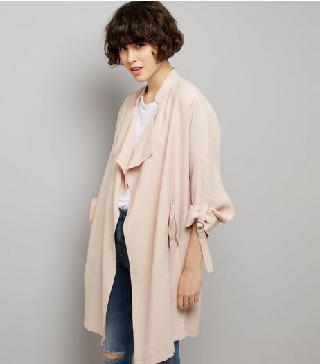 Pink Waterfall Duster Jacket | New Look