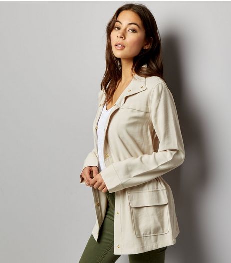 Stone Drape Shacket | New Look