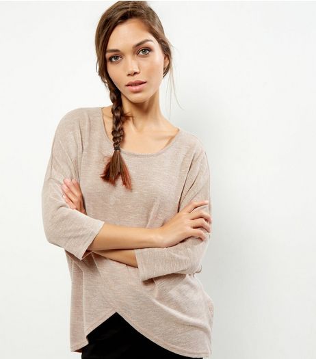 Stone Wrap Front Jumper | New Look