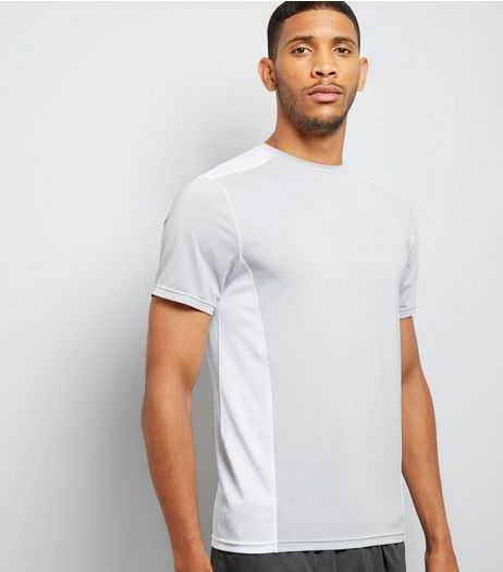 Pale Grey Panelled Running T-Shirt | New Look