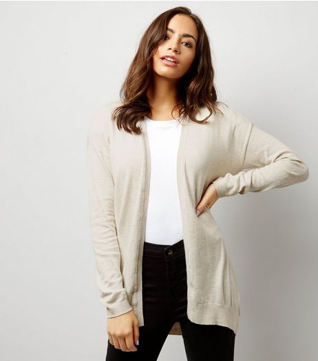 Stone Cut Out Back Cardigan | New Look