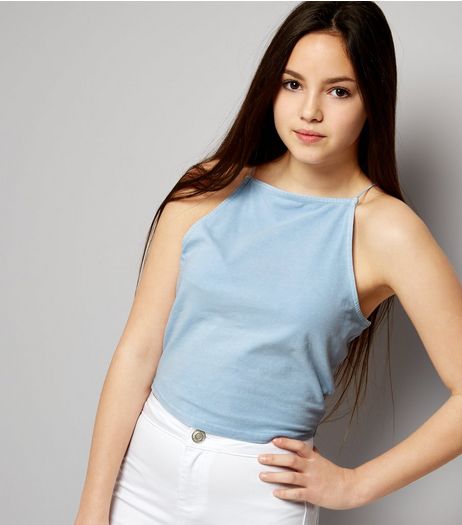 Teens Blue Acid Wash Cami | New Look