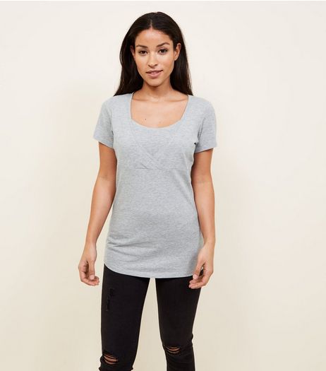 Maternity Grey Nursing T-shirt | New Look