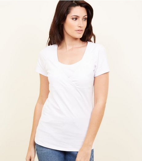 Maternity White Nursing T-shirt | New Look