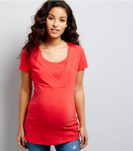 Maternity Red Nursing T-shirt | New Look