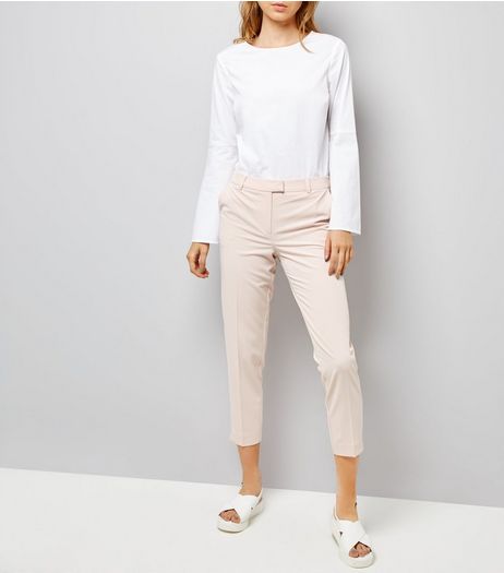 Shell Pink Slim Leg Trousers | New Look