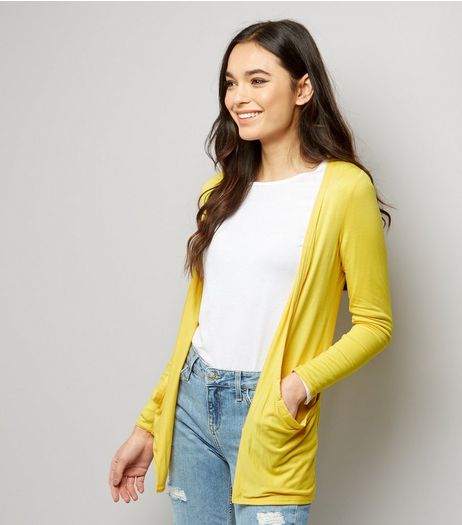 Yellow Boyfriend Cardigan | New Look