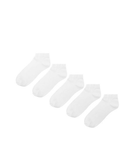 5 Pack White Trainer Socks | New Look
