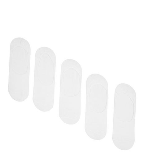 5 Pack White Footsie Socks | New Look