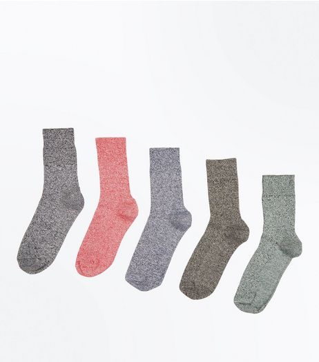 5 Pack Multicoloured Socks | New Look