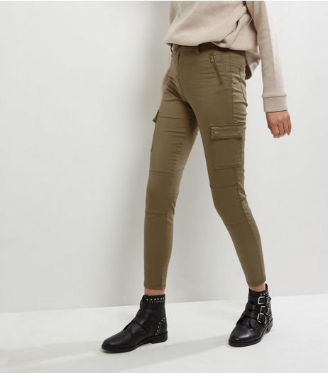 Khaki Cargo Utility Trousers | New Look