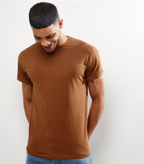 Tan Cotton Short Sleeve T-Shirt | New Look