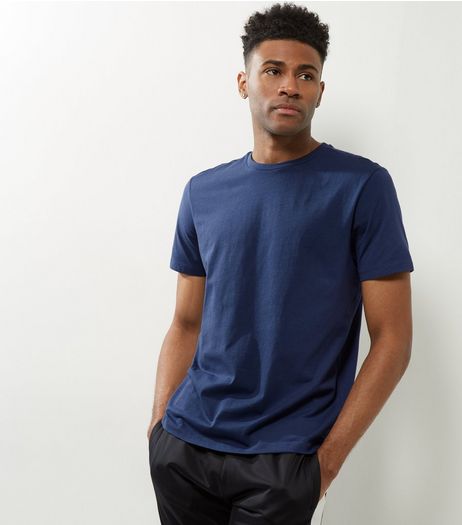 Blue Cotton Crew Neck T-Shirt | New Look